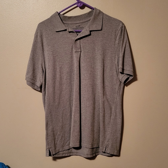 Men's Vineyard Vines Gray Polo Medium Short Sleeve Shirt